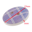 100 Pieces 15mm Polka Dot Plaid Buttons Wood Buttons 2 Hole for Sewing Crafts