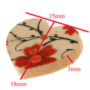 100 Pieces Heart Shape 2 Holes Wood Sewing Buttons for DIY Sewing Scrapbooking Craft