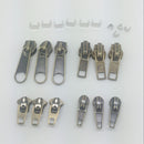 22 pieces/set Metal Zip Pullers Zipper Sliders Head Zipper Replacement Accessories Bronze