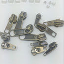22 pieces/set Metal Zip Pullers Zipper Sliders Head Zipper Replacement Accessories Bronze