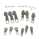22 pieces/set Metal Zip Pullers Zipper Sliders Head Zipper Replacement Accessories Bronze