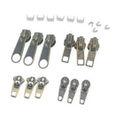 22 pieces/set Metal Zip Pullers Zipper Sliders Head Zipper Replacement Accessories Bronze