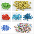 50 Pieces Mixed Color Round Clay Crystal Ball Spacer Beads for Jewelry Making Beading Crafts 10mm