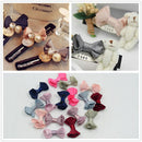 16 Pieces Bowknot Bow Hair Clip Barrette Hairpins DIY Children Hair Accessories