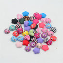 50 Pieces Colorful Flatback Fabric Covered Button Scrapbooking for DIY Craft