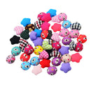 50 Pieces Colorful Flatback Fabric Covered Button Scrapbooking for DIY Craft