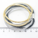 30 Pieces Glitter Women Hair Tie Band Ponytail Holder Elastic Rubber with Buckle