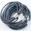 30 Pieces Glitter Women Hair Tie Band Ponytail Holder Elastic Rubber with Buckle