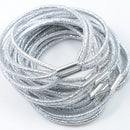 30 Pieces Glitter Women Hair Tie Band Ponytail Holder Elastic Rubber with Buckle