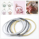 30 Pieces Glitter Women Hair Tie Band Ponytail Holder Elastic Rubber with Buckle