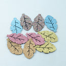10 Pieces Fashion DIY Accessories Cute Glitter Leaves for DIY Hairpins Accessories Scrapbooking