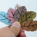 10 Pieces Fashion DIY Accessories Cute Glitter Leaves for DIY Hairpins Accessories Scrapbooking