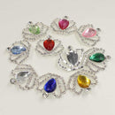 10 Pieces Crown Crystal Flatback Buttons Embellishment for Wedding Crafts DIY Kids Hair Accessories Multicolor
