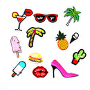12 Pieces Assorted Iron On Patch Embroidered Applique Patches Clothes Stickers DIY Clothes Accessories