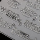 Transparent Silicone Rubber Clear Stamp for Scrapbooking Embossing DIY Decoration- Memory Pattern