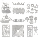 Castle Design Metal Cutting Dies Stencil Scrapbooking Album Embossing DIY Paper Craft Decoration
