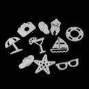 10 Pieces/set Beach Cutting Dies Stencil for DIY Scrapbooking Album Embossing Paper Crafts Card Making
