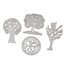 4 Pieces/set Tree Design Metal Cutting Dies Stencil Scrapbooking Album Embossing DIY Paper Craft Decoration