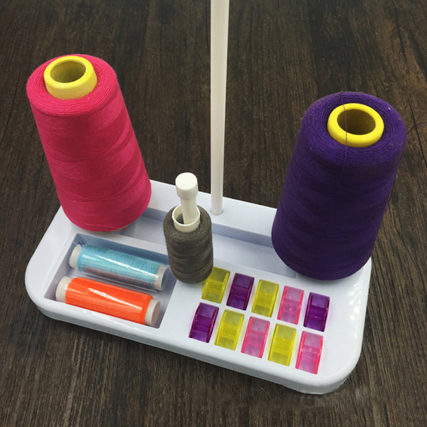 1 Set Three Spools Thread Stand Holder for Sewing Machines White