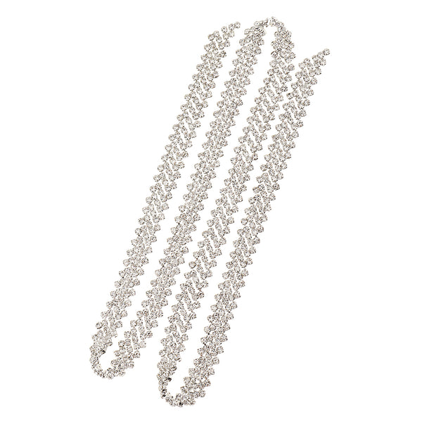 1 Yard Rhinestone Crystal Chain Ribbon for Sewing on Clothes Dress Crafts DIY