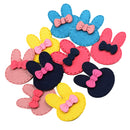 10 Pieces Lovely Baby Girls Children Suede Fabric Rabbit HairPin Clips