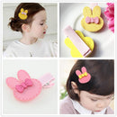 10 Pieces Lovely Baby Girls Children Suede Fabric Rabbit HairPin Clips