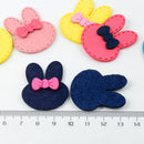 10 Pieces Lovely Baby Girls Children Suede Fabric Rabbit HairPin Clips