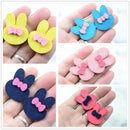 10 Pieces Lovely Baby Girls Children Suede Fabric Rabbit HairPin Clips