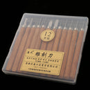 12 Pieces Wood Sculpture Carving Chisel Tools Set with Storage Case for DIY Crafts