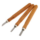 3 Pieces Wood Sculpture Carving Chisel Tools Set with Storage Case for DIY Crafts