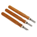 3 Pieces Wood Sculpture Carving Chisel Tools Set with Storage Case for DIY Crafts