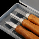 3 Pieces Wood Sculpture Carving Chisel Tools Set with Storage Case for DIY Crafts