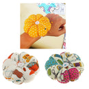 Fabric Coated Wrist Wearable Pumpkin Pin Cushion for Hand Craft Sewing DIY