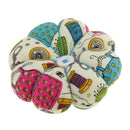 Fabric Coated Pumpkin Shaped Wrist Wearable Pin Cushion for DIY Needlework
