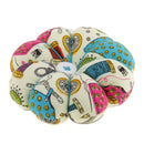 Fabric Coated Pumpkin Shaped Wrist Wearable Pin Cushion for DIY Needlework