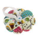 Fabric Coated Pumpkin Shaped Wrist Wearable Pin Cushion for DIY Needlework