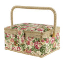 9.6"x7.1"x5.3" Sewing Basket Organizer with Removable Tray for Sewing Mending