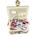 9.6"x7.1"x5.3" Sewing Basket Organizer with Removable Tray for Sewing Mending