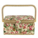 9.6"x7.1"x5.3" Sewing Basket Organizer with Removable Tray for Sewing Mending