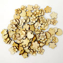 100 Pieces Decor Wood Love Chip Mixed Special Design for Romantic Wedding