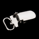 20 Pieces 1'' Metal Baby Pacifier Suspender Clips Webbing Dummy Strap Holder Craft Hooks Silver