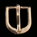 10 Pieces Gold Plated Single Roller Buckle Prong Alloy 23x21mm Hardware for Strap Leathercraft Handbag