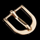 10 Pieces Gold Plated Single Roller Buckle Prong Alloy 23x21mm Hardware for Strap Leathercraft Handbag