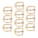 10 Pieces Gold Plated Single Roller Buckle Prong Alloy 23x21mm Hardware for Strap Leathercraft Handbag