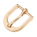 10 Pieces Gold Plated Single Roller Buckle Prong Alloy 23x21mm Hardware for Strap Leathercraft Handbag
