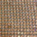 9.5"x16" Crystal Rhinestones Cover Sticker Sheet Self Adhesive Scrapbook Car Phone Decorations Champagne Color