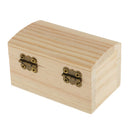 Blank Cambered Shape Unfinished Wooden Jewelry Gift Box for Kid DIY Craft Supplies