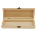 Blank Rectangle Unfinished Wooden Jewelry Gift Box for Kids DIY Craft Supplies