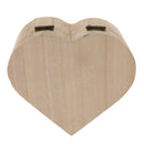 Blank Unfinished Heart Shape Wooden Box Gift Jewelry Box DIY Base for Kids Toys Crafts