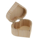 Blank Unfinished Heart Shape Wooden Box Gift Jewelry Box DIY Base for Kids Toys Crafts